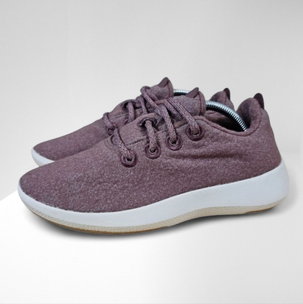 Allbirds Sneaker Mizzle Wool Runner Womens Shoes Stormy Mauve Natural White Sz 7